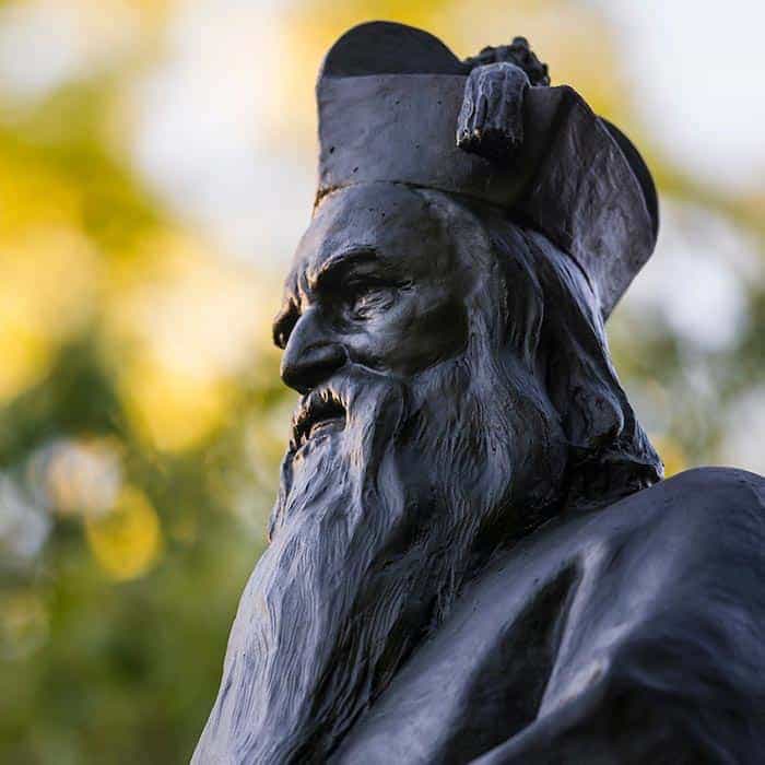 A statue of Father Sorin